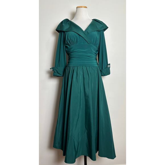 Jessica Howard Dresses & Skirts - Jessica Howard Green Vintage Style Midi Dress Sz 12 Semi-Formal Cocktail Wedding
